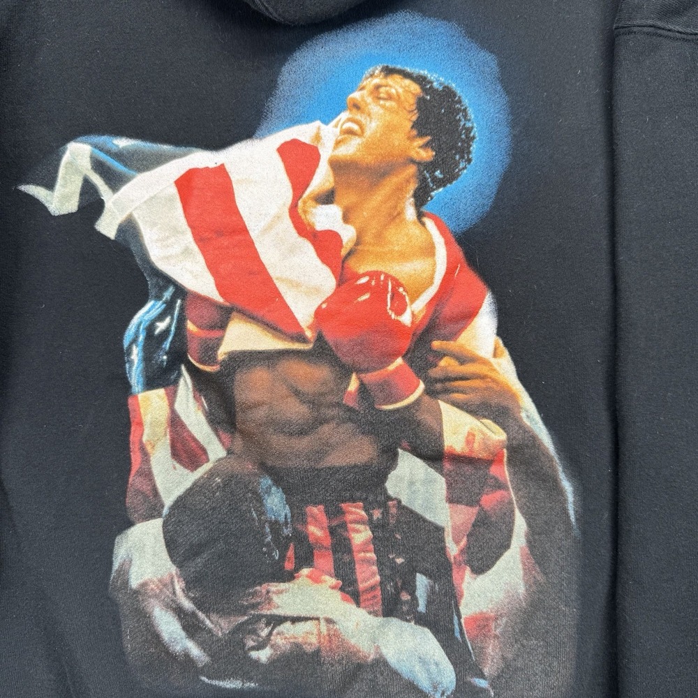 Rocky The Hundreds Hoodie Men's XL Black Graphic Pullover Boxing Balboa